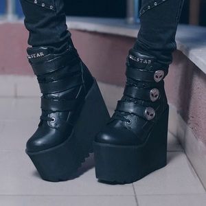 Killstar | She’s out there wedge booties